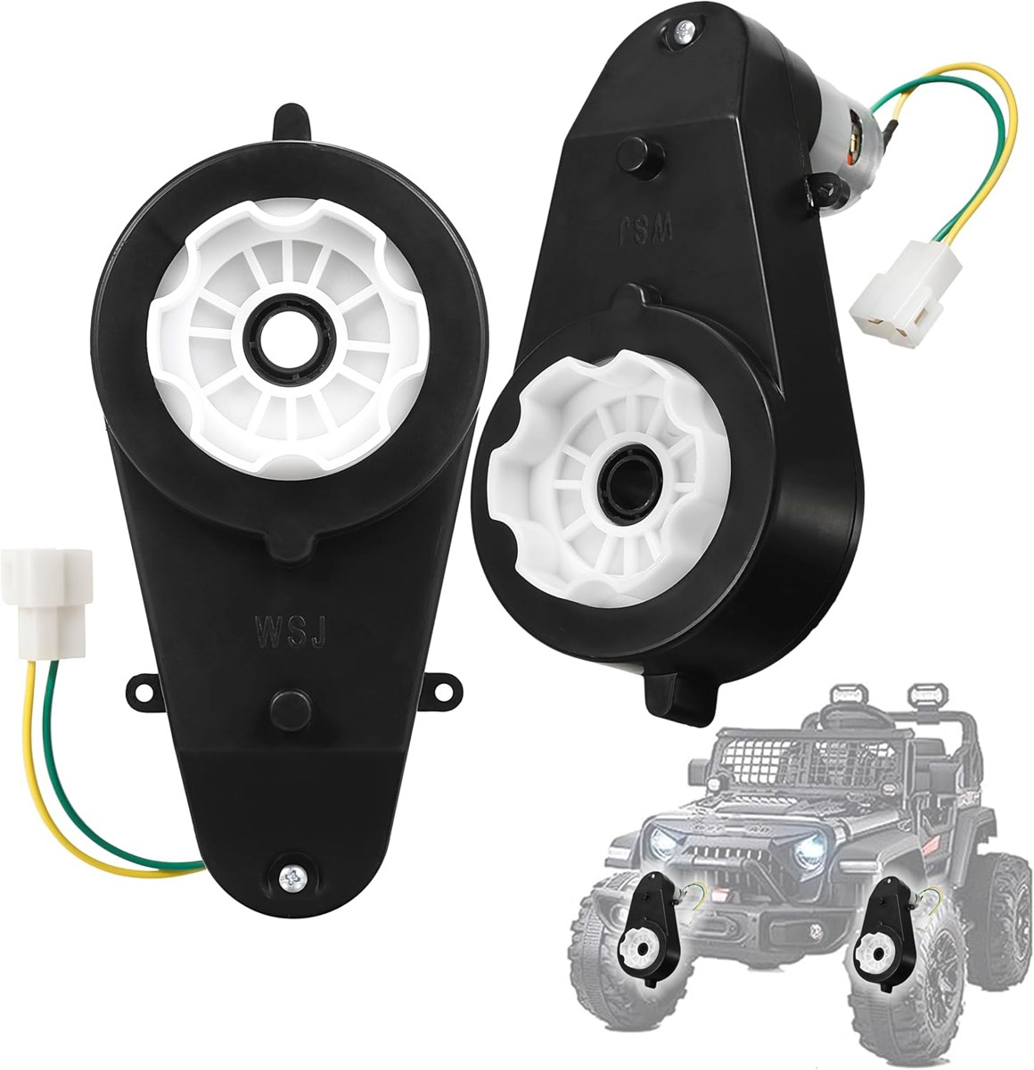 LAZORA 24V RS555 Gearbox Motor, 2-Pack