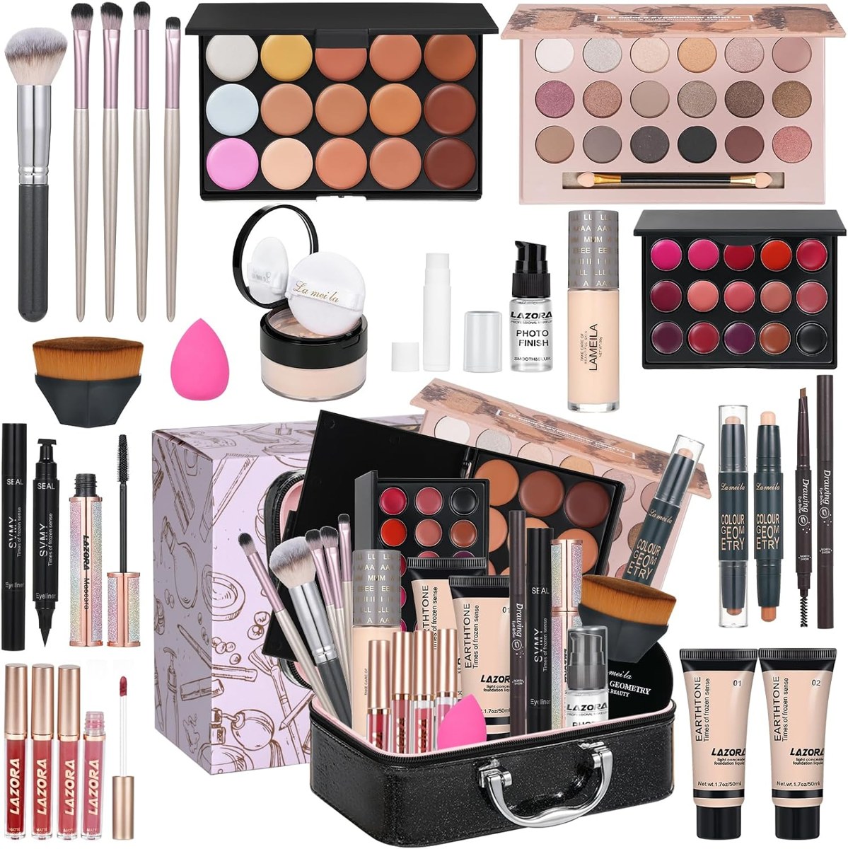 LAZORA All-in-One Makeup Kit for Women, Gift Box
