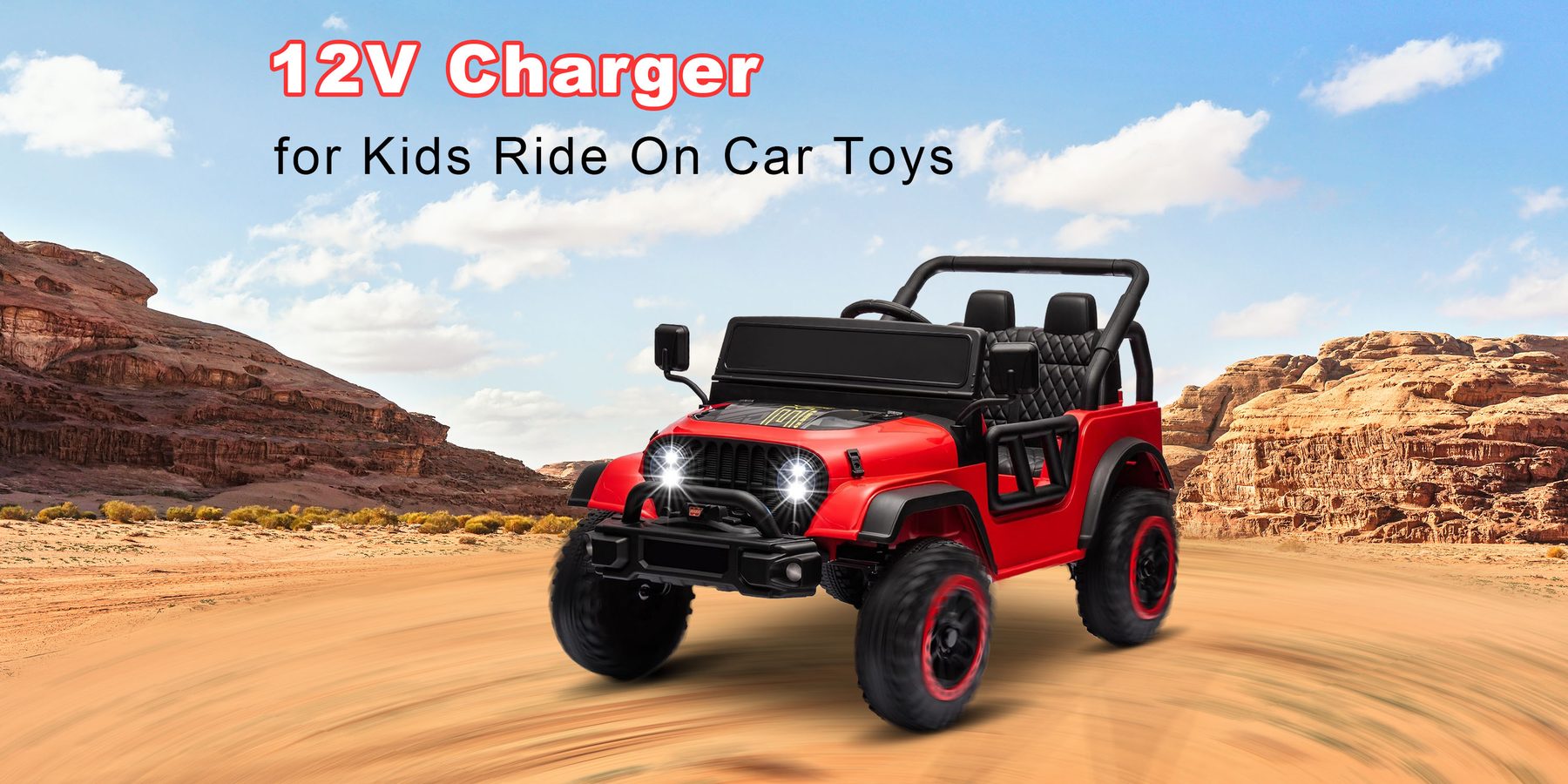 LAZORA 12V charger for kids' ride-on car toys