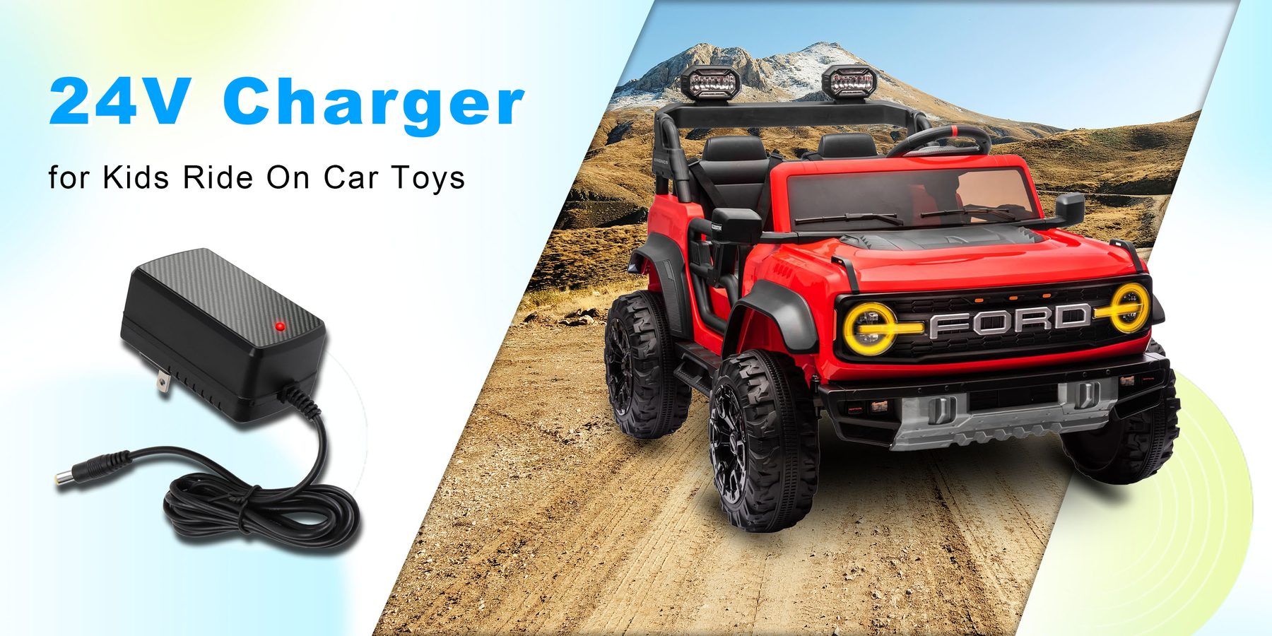LAZORA 24V charger for a kids' ride-on truck