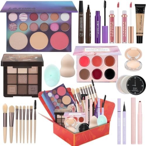 LAZORA Makeup Kit for Teenagers with 20-Colour Palette, 20-colour palette