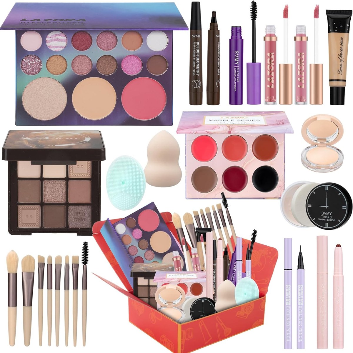 LAZORA Makeup Kit for Teenagers with 20-Colour Palette
